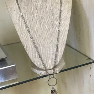 Glass Beads and Chain Necklace